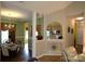 Open dining room with a view of the kitchen and living room at 5375 Josephine Sw Ln, Concord, NC 28027