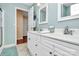 Bathroom with double vanity, and shower at 8927 Bryant Field Cir, Charlotte, NC 28277