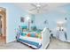 Bedroom with twin beds and ceiling fan at 8927 Bryant Field Cir, Charlotte, NC 28277