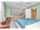 Bedroom with queen bed and ceiling fan at 8927 Bryant Field Cir, Charlotte, NC 28277