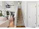 View of carpeted stairs leading to the upper level of the home at 9112 Meadowmont View Dr, Charlotte, NC 28269