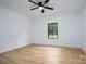 Light and airy bedroom with hardwood floors and ceiling fan at Lot 1 Sloop St, China Grove, NC 28023