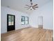 Light and airy entryway with black front door and hardwood floors at Lot 1 Sloop St, China Grove, NC 28023