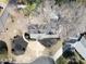 Aerial view of a single Gathering home with a landscaped yard at 10512 Roseberry Ct, Charlotte, NC 28277