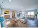 Open concept living room and dining area with hardwood floors and contemporary furnishings and lots of natural light at 1112 Wiscassett St, Albemarle, NC 28001