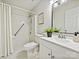 Clean bathroom with walk-in shower and white vanity at 173 Brookshire Dr, Fort Mill, SC 29715