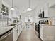 Modern kitchen boasting granite countertops, white cabinets, and stainless steel appliances at 173 Brookshire Dr, Fort Mill, SC 29715