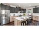 Modern kitchen featuring stainless steel appliances and an island at 219 Mock Mill Rd, Statesville, NC 28677