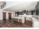 Open kitchen with island and stainless steel appliances at 219 Mock Mill Rd, Statesville, NC 28677
