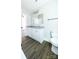 Bathroom with double sink vanity, granite countertops, and toilet at 2220 Badin Rd, Albemarle, NC 28001
