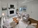 Virtually staged living room with fireplace and comfy seating at 2804 Lyndell Way, Lancaster, SC 29720