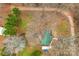 Bird's-eye view of a home, shed, and expansive yard at 3510 Oakwood Ave, Claremont, NC 28610