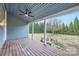Deck overlooking a backyard with privacy hedge at 502 E 2Nd St, Salisbury, NC 28146