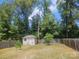 Spacious backyard with storage shed and privacy fence at 5024 Victoria Ave, Charlotte, NC 28269