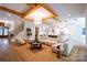 Open concept living area with kitchen and staircase views at 720 Ideal Way, Charlotte, NC 28209