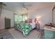 Light and airy bedroom featuring a leaf-patterned bedspread and a charming window at 1077 Sardis Cove Dr, Charlotte, NC 28270