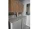 Efficient laundry room with cabinetry above the washer and dryer for convenient storage solutions at 11041 Cedar View Rd, Charlotte, NC 28226