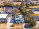 Aerial view of a quaint home with a charming front porch and treed yard at 132 N Confederate Ave, Rock Hill, SC 29730