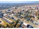 An aerial view of a neighborhood with a mix of homes and commercial buildings at 132 N Confederate Ave, Rock Hill, SC 29730