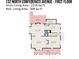 First floor plan showing a large Gathering room, kitchen, dining room, living room, and porch at 132 N Confederate Ave, Rock Hill, SC 29730