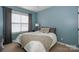 Cozy bedroom with a comfortable bed, soft lighting, and a window for natural light at 724 Mercer Pl, Huntersville, NC 28078
