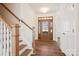 Elegant entryway with hardwood floors and wooden staircase at 0000 Crown Ter, Hickory, NC 28601