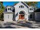 Gray house with a grand entrance and attached garage at 115 Cloverhill Rd, Mooresville, NC 28117