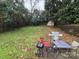 A backyard with a patio, grill, and shed, providing outdoor space at 1401 Lasalle St, Charlotte, NC 28216