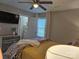 Bright bedroom with a queen bed, TV, and en-suite bathroom at 1443 Southwest Blvd, Newton, NC 28658