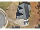 An overhead view of a house, driveway, and surrounding yard at 305 Goldfinch Ct, Shelby, NC 28150