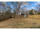 Backyard with shed and large tree at 3319 Holt St, Charlotte, NC 28205