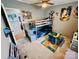 bedroom with a bunk bed, desk, and playful decor at 334 Stanley Spencer Mtn Rd, Gastonia, NC 28056