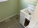 Small bathroom with pedestal sink and tile floor at 518 W White St, Chester, SC 29706