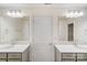 Modern bathroom with double vanity and walk-in shower at 5763 Crown Ter, Hickory, NC 28601