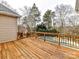 Deck overlooking the pool and backyard at 585 Ambergate Nw Pl, Concord, NC 28027