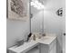 Simple bathroom with a single vanity and updated sink at 7845 Kuck Rd, Mint Hill, NC 28227