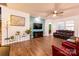 Relaxing living room with hardwood floors and ample natural light at 9009 Powder Works Dr, Huntersville, NC 28078