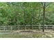 Wooded backyard with wooden fence at 9022 Belle Bragg Way, Charlotte, NC 28214