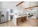 Modern kitchen with stainless steel appliances and an island at 110 Hubbard St, Belmont, NC 28012