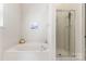 Bathroom with garden tub and separate shower at 11104 Fox Cove Dr, Charlotte, NC 28273