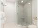 Bright bathroom featuring a glass enclosed shower and soft colors at 1136 Bolling Rd, Charlotte, NC 28207