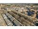 Aerial view of townhouses and surrounding businesses at 135 Singleton Rd, Mooresville, NC 28117