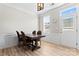 Dining room with hardwood floors and a wooden table at 135 Singleton Rd, Mooresville, NC 28117