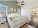 Spacious primary bedroom with high ceilings and en-suite bathroom at 13713 Batemans Rd, Huntersville, NC 28078