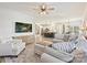 Spacious living room with sectional sofa and view of kitchen at 13713 Batemans Rd, Huntersville, NC 28078