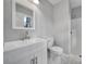 Updated bathroom with white vanity and walk-in shower at 204 Swamp Fox Dr, Fort Mill, SC 29715