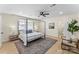 Serene main bedroom with a canopy bed, neutral decor, and a ceiling fan at 2357 13Th Street Ne Dr, Hickory, NC 28601