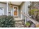 Inviting front door entryway with stone steps at 2363 24Th Street Ne Ln, Hickory, NC 28601