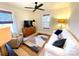 Living room with white couch, armchair, and patterned rug at 2704 Kool Park Ne Rd, Hickory, NC 28601