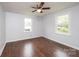 Bright bedroom with hardwood floors and ceiling fan at 2752 21St Ne St, Hickory, NC 28601